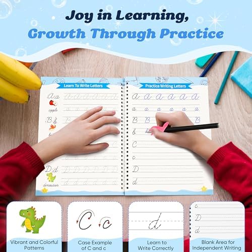 AALGO 3 Pack Magic Grooved Cursive Handwriting Workbook,Cursive Workbook for Kids 8-12 - Image 2