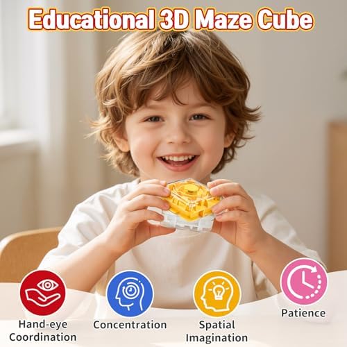 2-in-1 Fidget Spinner Maze Cube 3D Puzzle Brain Teaser 2 Level - Image 2