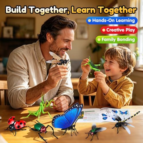 Drefirsa 8Pcs Realistic Bug Building Toy, Educational Toy for Kid Age 6+ - Image 5