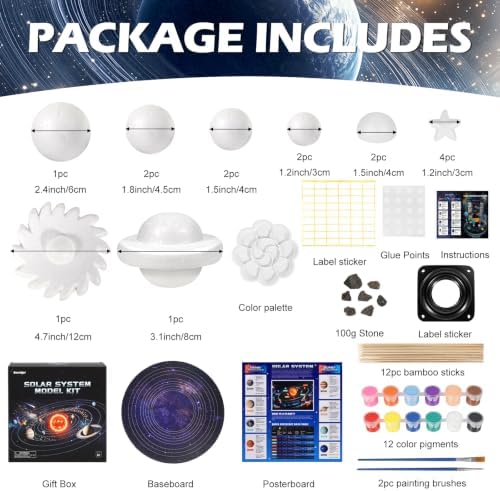 Solar System Model Kit, Solar System for Kids 8+, with Rotating Base - Image 2