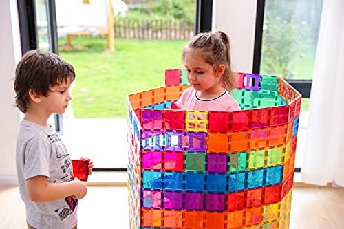 MEGAGONTILES 66PCS Premium Polygon Magnetic Tiles Set | STEM-Authenticated Magnetic Building Blocks | Educational Construction Toy for Kids Ages 3–8 (Boys & Girls) - Image 6