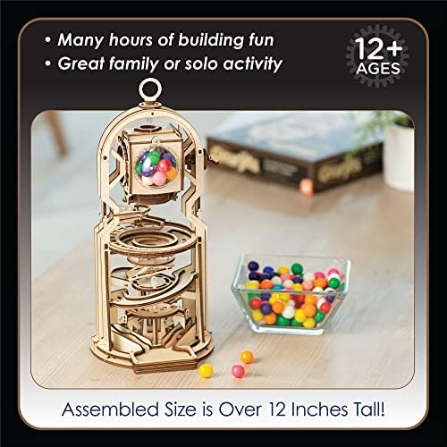 MindWare Gearjits: Gumball Machine Marble Coaster – Wooden 3D Building Puzzle for Teens & Adults – DIY STEM Building Toys for Kids – Fun for Adults Too – Ages 12 and Up - Image 3