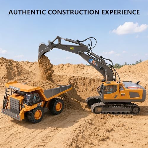 RC Dump Truck Toy, Remote Control Construction Truck with Bed Lift/Lower - Image 5