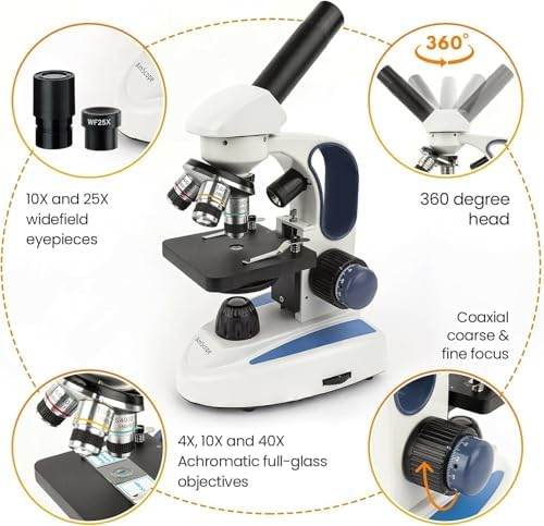 AmScope Digital Cordless Compound Monocular Microscope, 1.3MP Camera - Image 2