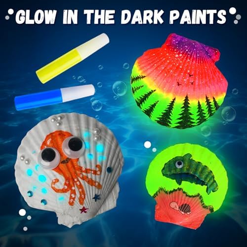 Eleanore's Diary Kids Sea Shell Painting Kit Glow in the Dark Painting - Image 3