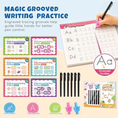 Large Grooved Writing Books for Kids - Image 3
