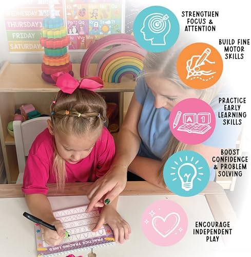 4 Grooved Writing Books for Kids 3-8 Large Reusable PreK Tracing Workbooks - Image 5