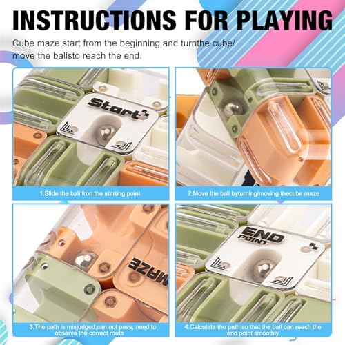 Large 3D Labyrinth Cube Puzzle - Engaging Brain Teaser Toy, 3D Maze Cube, Brain Training Puzzle, Improve Spatial Recognition and Cultivate Logical Thinking - Image 5