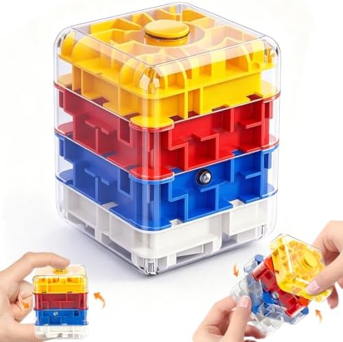 2-in-1 Fidget Spinner Maze Cube 3D Puzzle Brain Teaser 4 Level by Unknown
