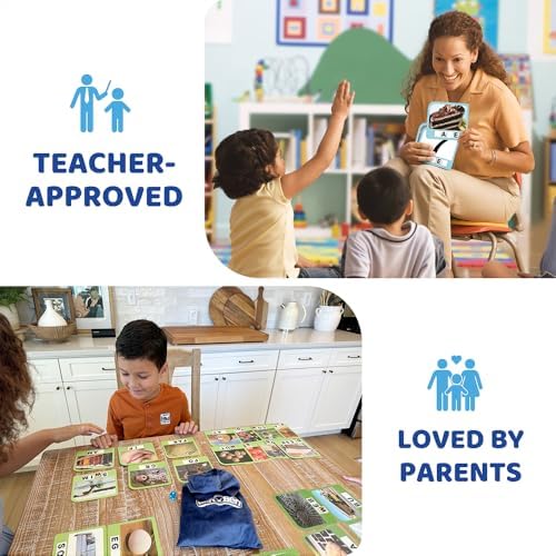 BenBen Spelling Games, 224 Flashcards, 208 Wood Letter Tiles, 1-4 Players, Learning Games for Kids 4-8, Educational Toys for Kindergarten 1st 2nd Grade, Preschool Classroom Must Haves - Image 6