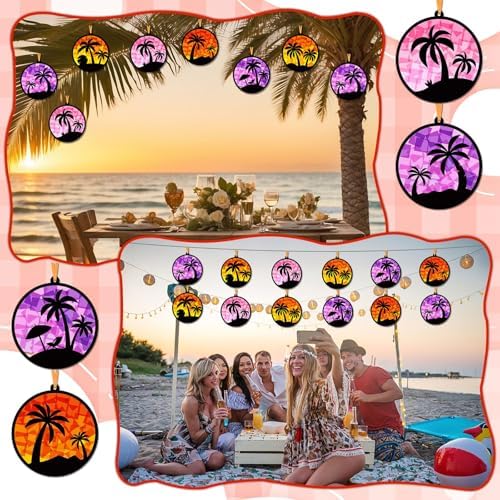 Qyeahkj 36Set Tropical Palm Tree Suncatchers Crafts Kit for Kids - Image 6