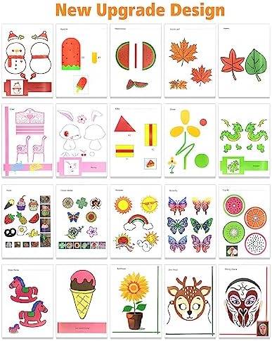 SONGTIY 3D Printing Drawing Book, Colorful 40 Patterns Thick Paper Template - Image 2