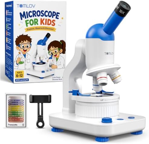 TOMLOV DM301K Microscope for Kids, 640X Educational Science Kit, STEM Toy by TOMLOV-MoreThanAMicroscope