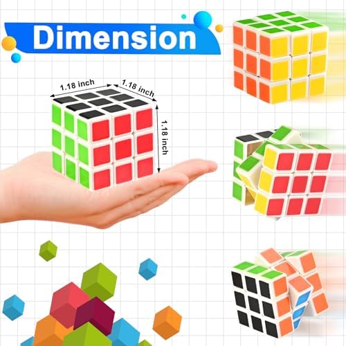 GOLDGE 40 Mini Cube Puzzles, 1.18in 3x3, Fun Party Favors for Kids - Image 2