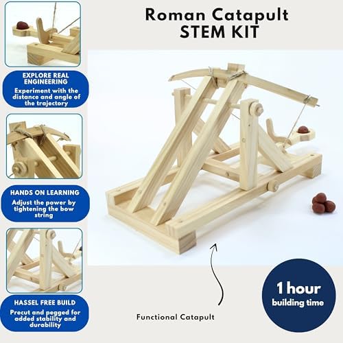 Pathfinders Stem Kits Roman Catapult STEM Educational Wooden Kit - Image 3