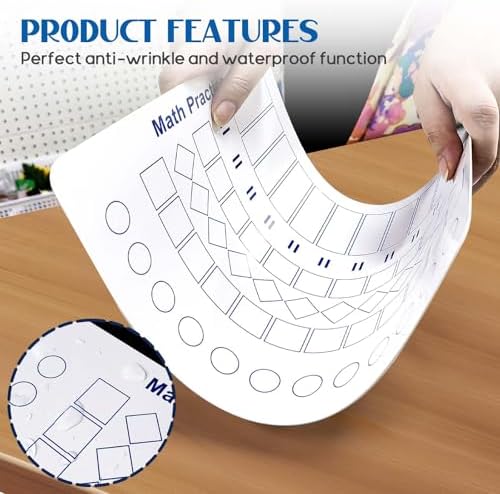 Multiplication Master Kit - 3 Pack Double Sided Dry Erase Math Whiteboards & Times Table Chart | 9"x12" Multiplication Division Boards + 8"x11" Multiplication Table | Classroom Homeschool Supplies - Image 5