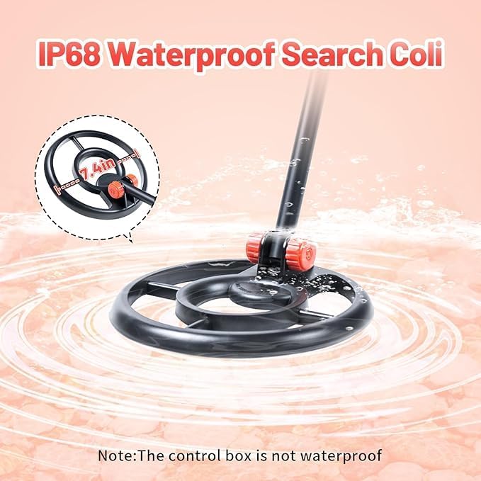 Metal Detector for Kids 8-12, Waterproof Search Coil,Safe & Easy to Use,Sound & LCD Display Results,High Sensitivity,Adjustable Stem,Beach, Backyard,Outdoor Exploration,Fun & Educational.