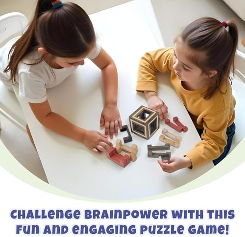 Sharp Brain Zone Wooden Puzzle Box – 3D Wooden Brain Teaser Puzzle with Secret Compartments | Handcrafted Natural Wood, STEM Educational Logic Game & Unique Gift for Puzzle Lovers - Image 5