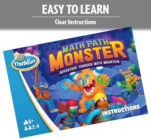 ThinkFun Math Path Monster - Engaging Cooperative Board Game - Enhances STEM Skills - Fosters Teamwork - Exciting Counting Adventure for Kids and Adults - MESH Accredited - Image 3