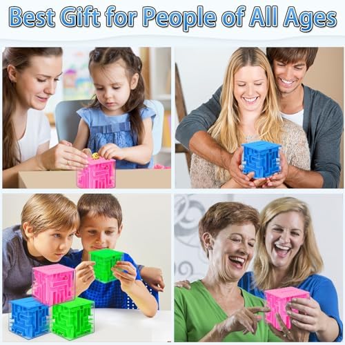 4 Pack Money Maze Puzzle Gift Boxes, Magic Cube Money Puzzle Toys - Image 6