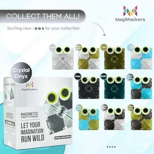 MagStackers Magnet Fidgets for Kids - 22 Pc Magnetic Tiles Toy Building Set with Tetrahedron and Tripyramidal Magnet Blocks for 5+ Years - Reduce Fidgeting and Create 1000+ Fun Creatures and Designs - Image 5