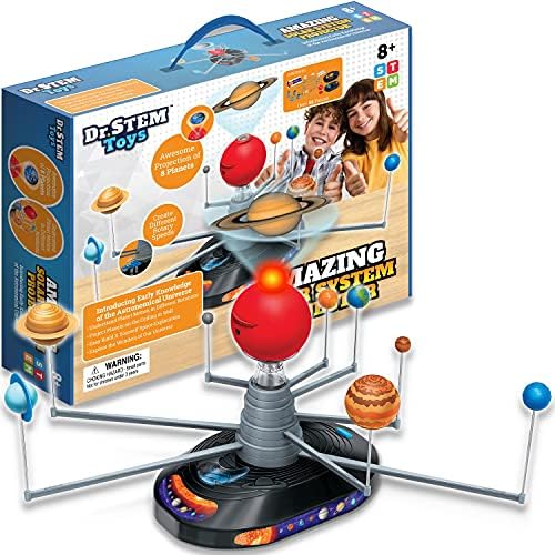 Dr. STEM Toys Solar System Projector Kit - Motorized Planet Model Set for Kids Ages 8-12 | Complete Educational Science Toy with 50+ Pieces | Home & Classroom Use by THiNAiRToys-DrSTEM