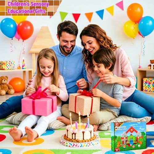 100PCS Magnetic Blocks Cubes Building Toys Set for Kids Ages 3-10 - Image 7