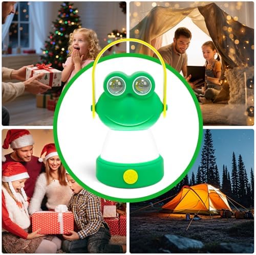 Outdoor Equipment LED Camping Lantern for Kids Age 6+, Battery Powered Night Light, Theme Gift for Children's Day, Birthday, Frog Style Lightweight Tent Lamp (Battery NOT Included) - Image 5