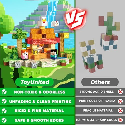 ToyUnited 200PCS Magnetic Blocks with Light-Up Blocks, Magnet Building Blocks, Stacking Magent Cubes, STEM Montessori Educational Sensory Toys for Boys & Girls Ages 3-12 Birthday Gifts - Image 4