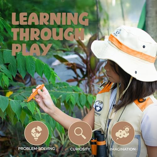 Kids Explorer Kit with Safari Vest & Hat for 7-12 Year Old Boys & Girls - Image 3