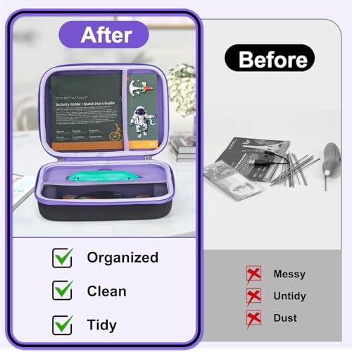 Case for 3Doodler Start+ Essentials (2023,2024) 3D Pen Set, Art Activity Set Storage for Educational STEM for Boy Girl, Carrying Case for Printing Filament Refill and Accessories, Black (Box Only) - Image 6
