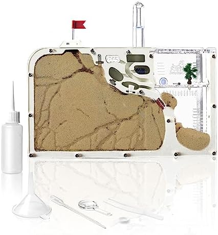 ELNMLHT Ant Farm Castle, Ant Farms with Yellow Sand and Tool Kit, Ant Colony Observation Kit, Ant Viewing Habitat Science Kit, Educational & Learning Science Kit for Kids, Adults, Student (Ant Farm B) by ELNMLHT