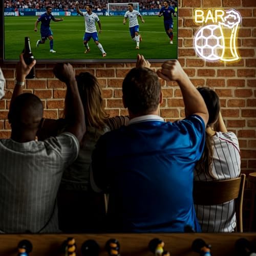 Soccer Beer LED Neon Sign for Man Cave Decor Bar Light Sports Fans Gifts - Image 4