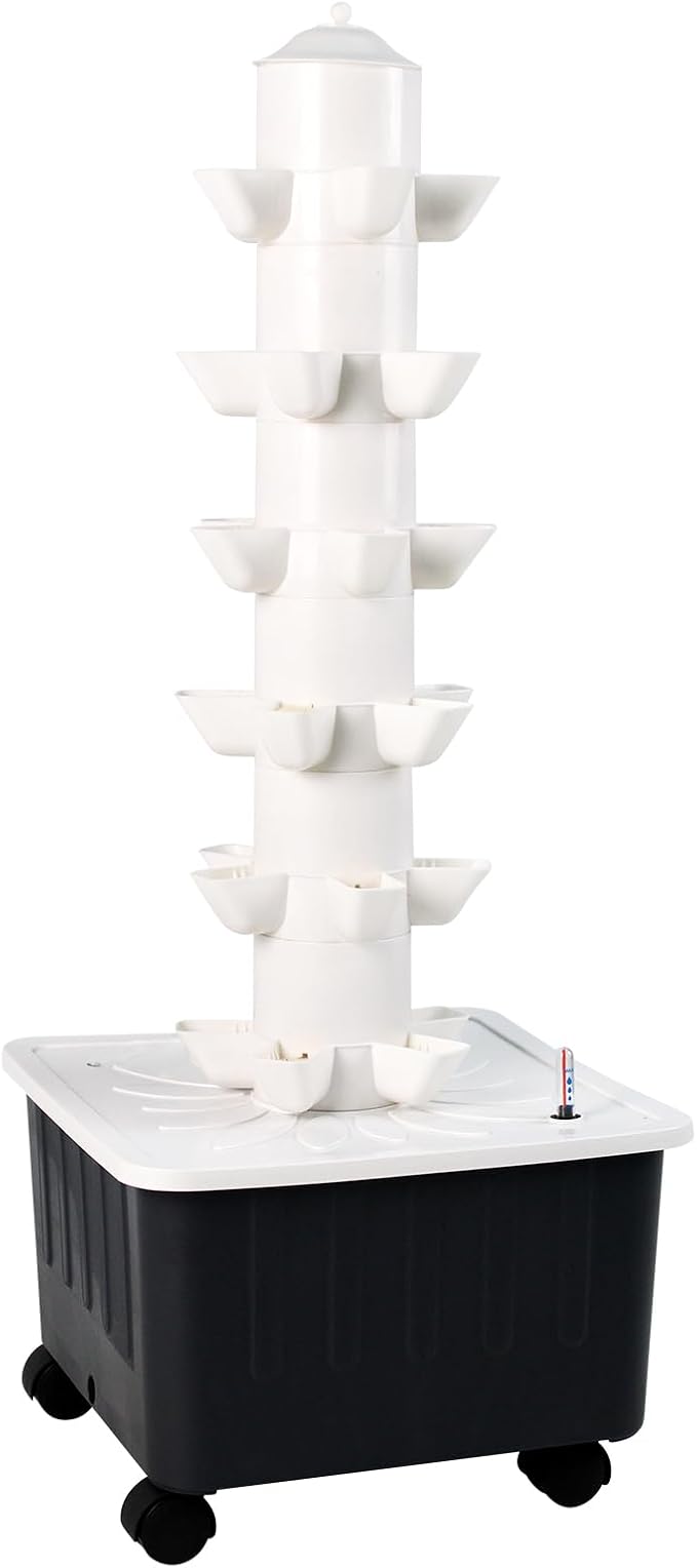 Hydroponics Growing Tower, Indoor Garden kit, Vertical Growing System, Indoor Planting Vegetables Herbs Flowers, Interior Garden System with Water Pump, hydroponics Tower with Water Tank