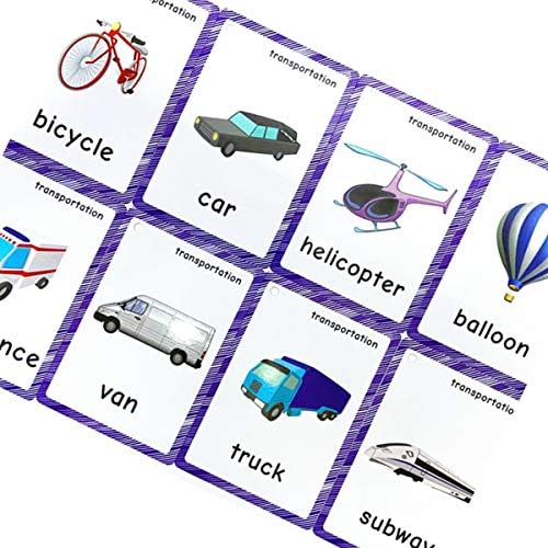 SANTSUN Set of Transportation Flashcards for Toddlers(22 pcs)| Kids Vocabulary Picture Montessori Pocket Cards | Perfect for Preschoolers & Kindergarteners, Teacher/Autism Therapists Tools - Image 4