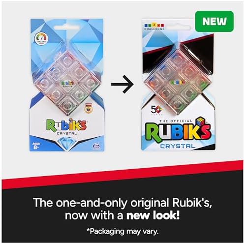 Rubik’s Cube, Crystal Cube, Transparent 3x3 Color-Matching Puzzle Game, Problem-Solving Brain Teaser, Classic Color-Matching Puzzle, Fidget Toy, Sensory Puzzle for Adults, Teens, Kids, Ages 8 & Up - Image 5