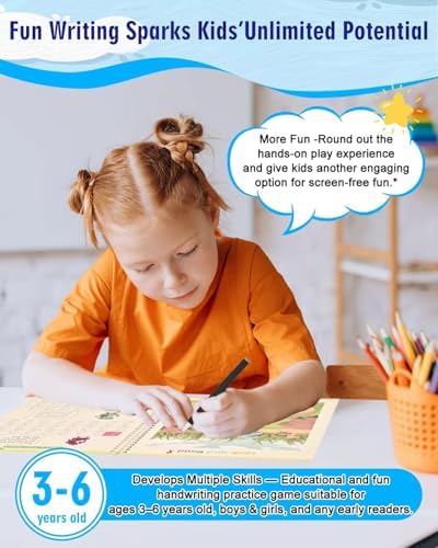Magic Grooved Reusable Writing Books, Tracing Workbook for Kids Ages 3‑8 - Image 5