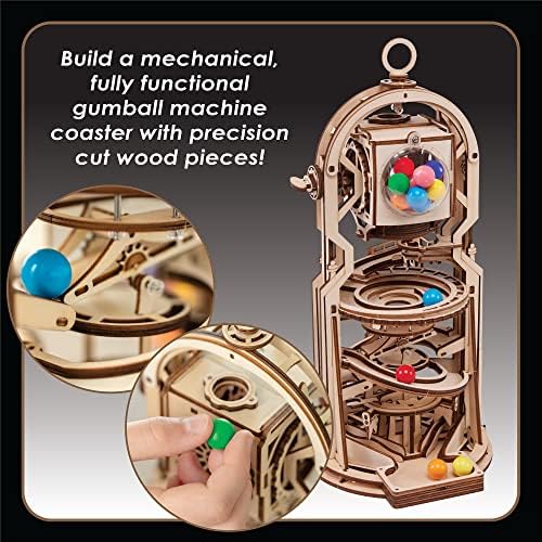 MindWare Gearjits: Gumball Machine Marble Coaster – Wooden 3D Building Puzzle for Teens & Adults – DIY STEM Building Toys for Kids – Fun for Adults Too – Ages 12 and Up - Image 2