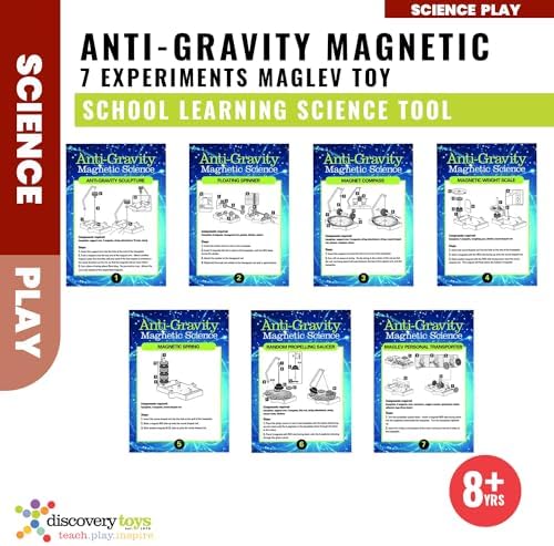 Discovery Toys Anti-Gravity Magnetic Science Experiment KIT | Magnetic Levitation Toy Spinner, Compass, Spring | Physics Stem Toy | Educational Gift for Kids | 7 Experiments Maglev Toy | 8+ yrs - Image 5
