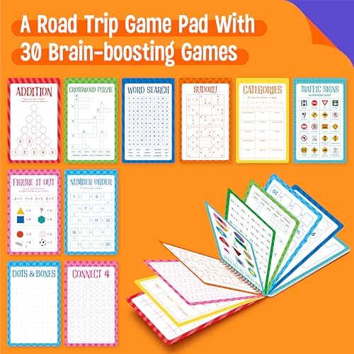 Logic Puzzles Game Pad, 30 Reusable & Erasable Logical Thinking Games-Sudoku, Scavenger Hunt, Math Games, Dry Erase Brain-Boosting Puzzles Activities Pad for Kids, Road Trip, Airplane & Car Travel - Image 2