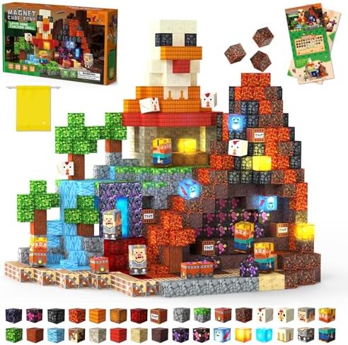 Magnetic Building Blocks STEM Toy Magnet Cubes for Kids 4-12 by Laoren
