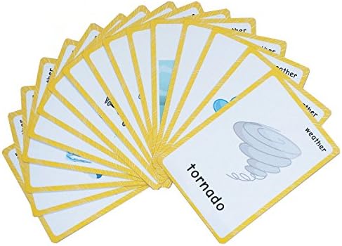 SANTSUN 24 Pcs Weather Flashcards Set - Classroom Decorations Kindergarten Teacher Tools - Educational Teaching Picture & Word Cards for Kids Boys Girls Early Learning - Image 5