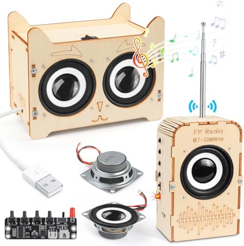 Poraxy Science Kits for Kids Age 8-12, STEM Toys for 8-13, Build Your Own Bluetooth Speaker Radio, Engineering Electronics DIY Set, Birthday Gifts for 9 10 11 14 15 16 Year Old Teen Boys Girls by Poraxy