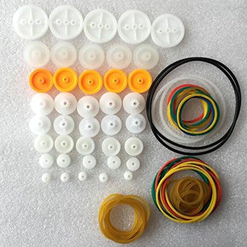 Pulley Combination Package Wheel Group Rubber Transmission Belt Rubber Band Model Toy Car Accessories For Science Experiments Diy Robots by Unknown