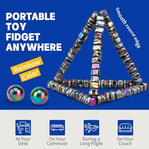 Magnetic Stones Rock Fidget Toys for Adults, 500g Smooth Ferrite Putty Stones Replacement Magnet with Fiber Case for Ferrite Putty, Desk Toy Magnet for Whiteboard Office Kitchen - Image 5