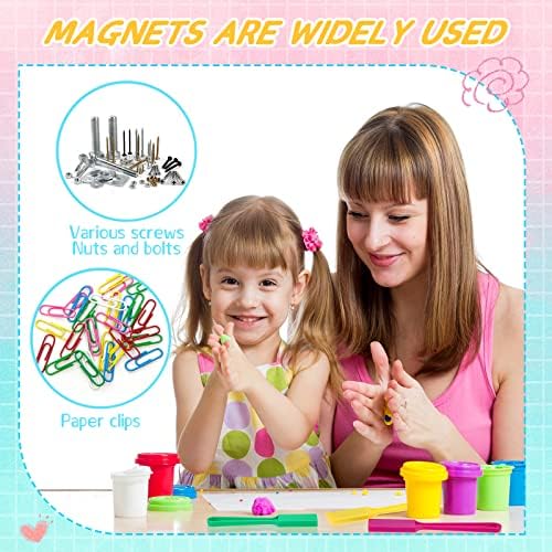 Honoson Magnet Wands for Kids Classroom Educational Learning Kits Rainbow Magnetic Wand Bulk 8 Inch Preschool Science Experiment Tools Learning Toys Bingo Games, 6 Colors (12 Pcs) - Image 4