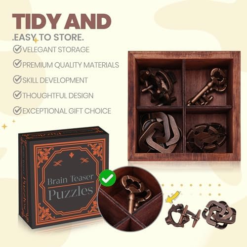 Mytothfy Metal Brain Teaser Puzzles for Adults Teens, 3D Puzzle Game Toys - Image 4