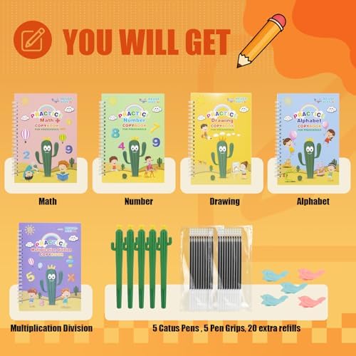 BYFWH Reusable Magic Copybooks, Grooved Handwriting Practice Set - Image 6
