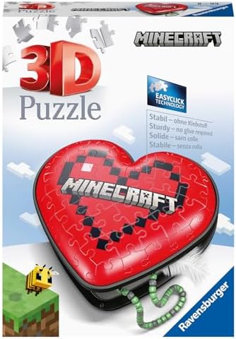 Ravensburger Minecraft Heart 3D Puzzle for Kids - Every Piece is Unique, Pieces Fit Together Perfectly - Image 2