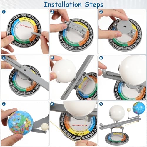 TOYANDONA Sun Earth Moon Orbital Model, Solar System Planetarium Model Solar System Project Kit for Kids Educational (Pack of 3) - Image 5